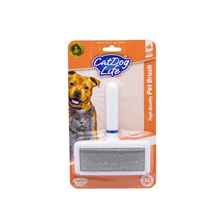 CatDog Life Fine-Pin Slicker Brush, Medium